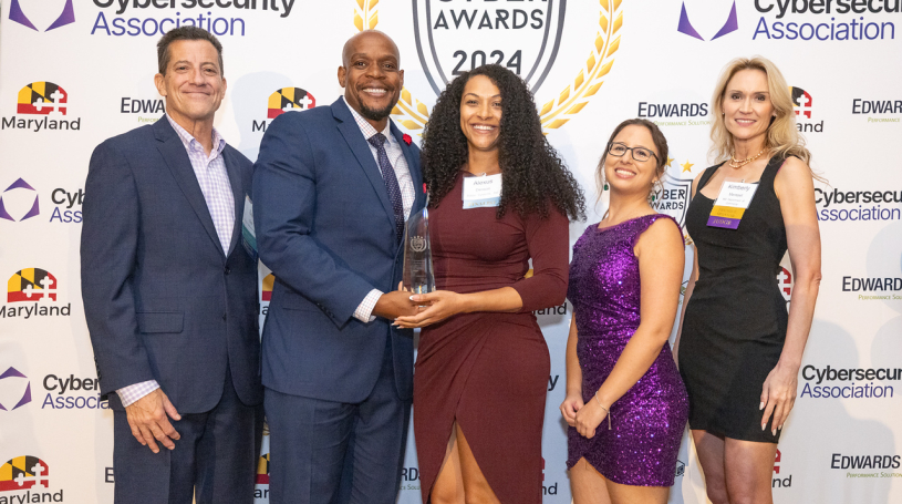 Honorees recognized on stage at the 2024 Cybersecurity Awards Celebration